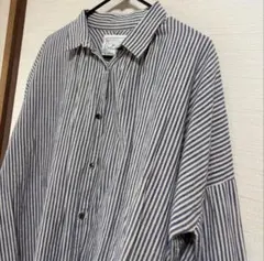 TICCA ティッカ リネンシャツ スクエアビッグ半袖シャツ ブルー