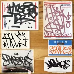 ③ グラフィティー 手描きステッカー6枚セット graffiti グラフィティ