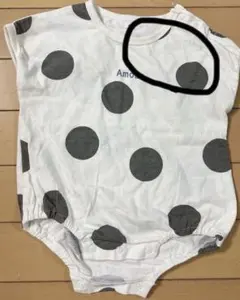 バースデイ ロンパース 水玉 70