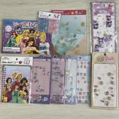 ディズニープリンセス シールブックとステッカーセット