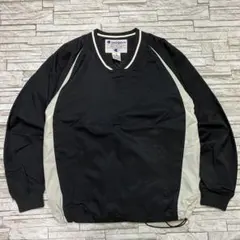 Champion ナイロンプルオーバー ブラックホワイト ドローコード