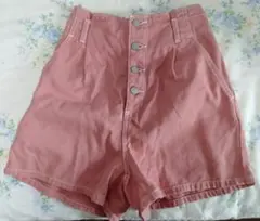 GU ピンク ハイウエストショートパンツ