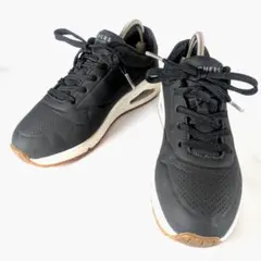 SKECHERS スケッチャーズ ウノスタンド オン エア 厚底 黒 23