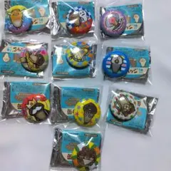 平成レトロ　希少　おさわり探偵なめこ栽培キット　ミニ缶バッジ　10種類セット