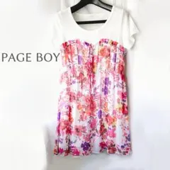 2/22まで値下げ中！PAGEBOY 花柄 半袖ワンピース　匿名配送
