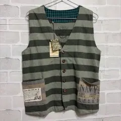 【新品】ライムインク　LIME.INC ボーダー ベスト ジレ