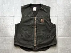 希少モデル！】Carhartt カーハート ダック ベスト ブラック 黒 ボア