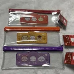 キャンドゥちいかわビニールペンポーチ3個セット