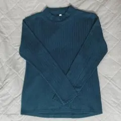 【最終値下げ12/27処分】Mサイズ ブルーグリーン 長袖 トップス ハイネック