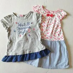 ミキハウス MIKIHOUSE HOT BISCUITS　ワンピース Ｔシャツ