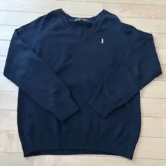 EAST BOY ネイビー Vネック セーター11号