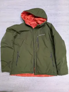 モンベル　ダウンジャケット　コロラドパーカ　カーキ/オレンジ　XS　リバーシブル