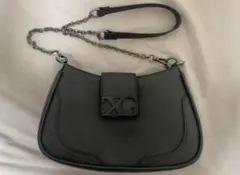 Xgirl LOGO MARK FAUX LEATHER BAGブラック