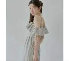 Chico 2wayボリュームフリルオフショルコンビネゾン