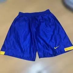 Nike 青 ショートパンツ　バスパン　光沢の青　サイズL 170-180cm