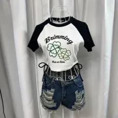 y2k 00s 短丈 ショート丈 プリントTシャツ 平成ギャル アーカイブのサムネイル