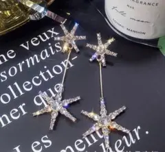 ピアス　ゴールド　結婚式　前撮り 星 ゴージャス　パーティー　ブライダル￼