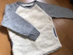 子供服 裏起毛 もこもこトレーナー ホワイト 〈95〉