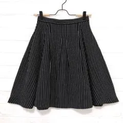 QUEENS COURT ストライプ柄 フレア スカート　2