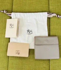 IL BISONTE グレー 三つ折り財布【グレー】