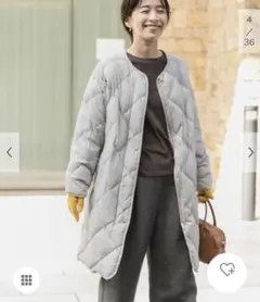 新品タグ付◆ L.GREGE DOORS ライトダウンキルトロングコート