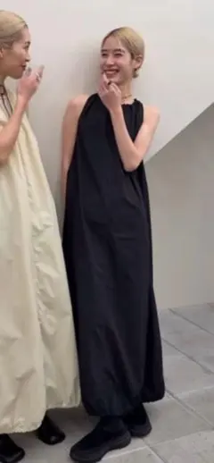 TODAYFUL Gather Balloon Dress ブラック