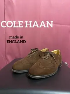 COLE HAAN カモフラージュ柄 スエード靴 ウイングチップ コールハーン 