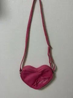 メゾピアノ　ハート型ポシェット　ピンク