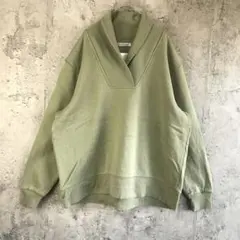 Y3304古着　トレーナー　スウェット　くすみグリーン　90s Y2K