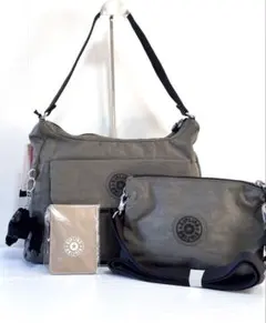 キプリング 2WAYショルダーバッグ＆ポシェット　カードケース付き　新品タグ付き