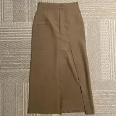 ZARA ブラウン スリット入り ロングスカート