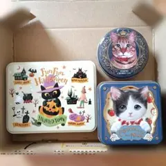 ミニ缶 猫 ネコ ティン缶 缶 ハート型 イギリス ヴィンテージ - メルカリ