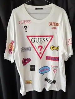 最終値下げ！GUESS Tシャツ ゲス LA 白 M SIZE ゲス