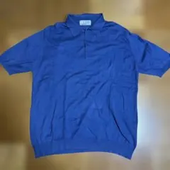 JOHN SMEDLEY ニットポロ XL 英国製 ネイビー - メルカリ