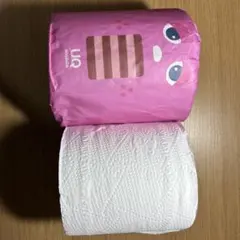 UQ mobile トイレットペーパー 2個セット可愛いピンク&青