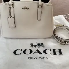 COACH ホワイト トートバッグ ショルダー付き