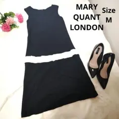 【かわいい☆MARY QUANT LONDON】黒　白　ワンピース　サイズM