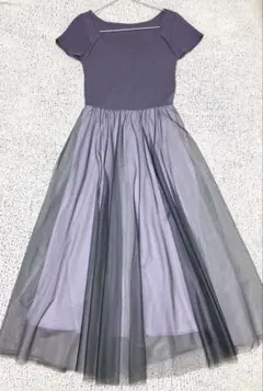 MERCURYDUO チュールドッキングビスチェニットワンピース