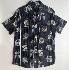 QUIKSILVER アロハシャツ 総柄 レーヨン Mサイズのサムネイル