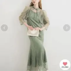 美品】DorryDoll オケージョンドレス グリーン short（Mサイズ