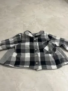 COMME CA ISM チェック柄長袖シャツ 80