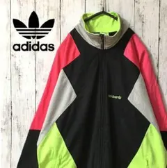 【ビンテージ★古着】アディダス ナイロンジャケット 90s デザイン レトロ