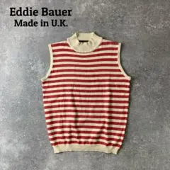 希少【エディーバウアー】80〜90's 黒タグ コットンニット ベスト UK製