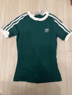 adidas 半袖Tシャツ 緑 3本ライン