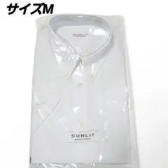 SUNLIT 半袖ドレスシャツ ホワイト Mサイズ