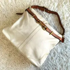 ✨美品✨GUCCI ショルダーバッグ 2way バンブー ホワイト 金具 レザー 