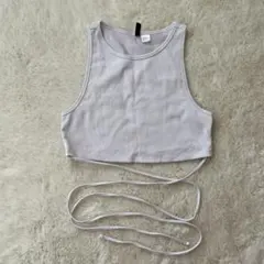H&M ホワイト　タンクトップ L