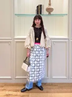 45th limited editionスターフリンジタイトスカート
