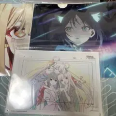 超かぐや姫！ラフ原画 アクリルパネル&クリアファイル（かぐや・彩葉）セット