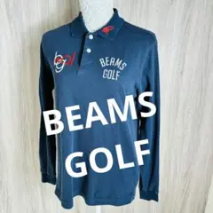 BEAMS GOLF ビームスゴルフ　ロゴ刺繍　総柄　長袖　ストレッチ